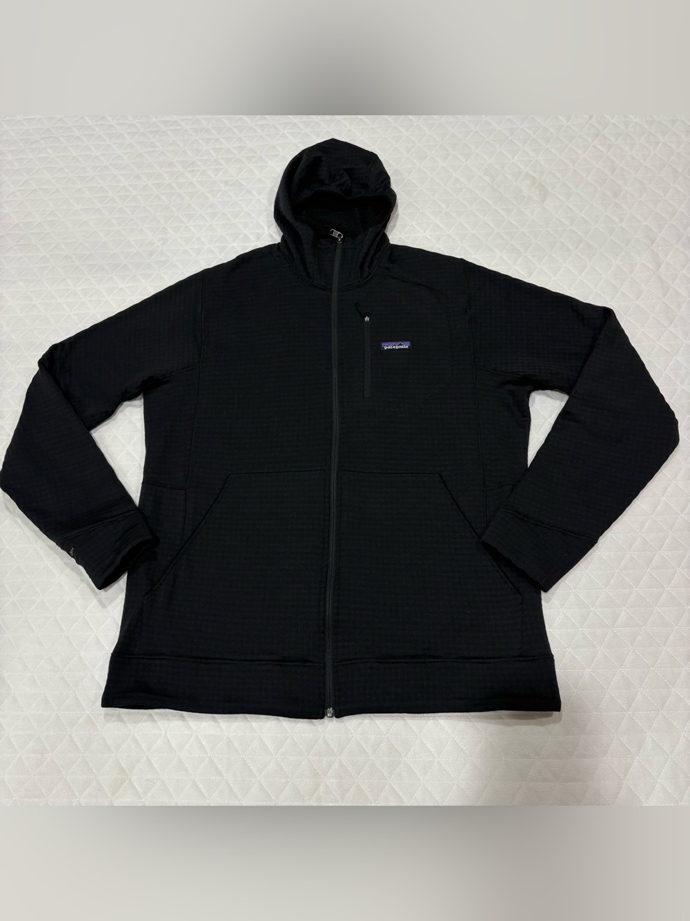 Patagonia Men’s Polartec Fleece Grid Thermal Pro R1 Jacket Size XL Black Zip Up